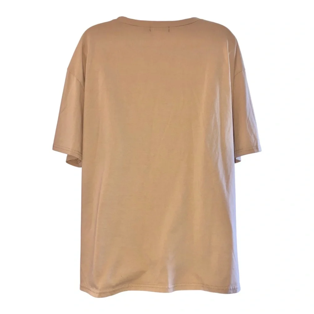 Romwe T Shirt Size Large Brown Stretch Tarot Death Cotton Blend Graphic Print - Picture 4 of 10